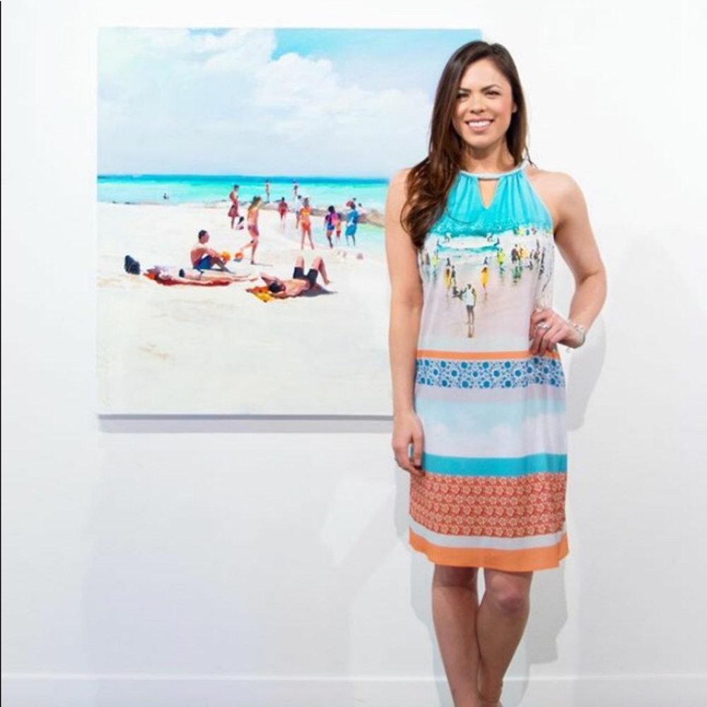 Anthropologie Dream Daily Inkjet Halter Dress - Picture 2 of 12
